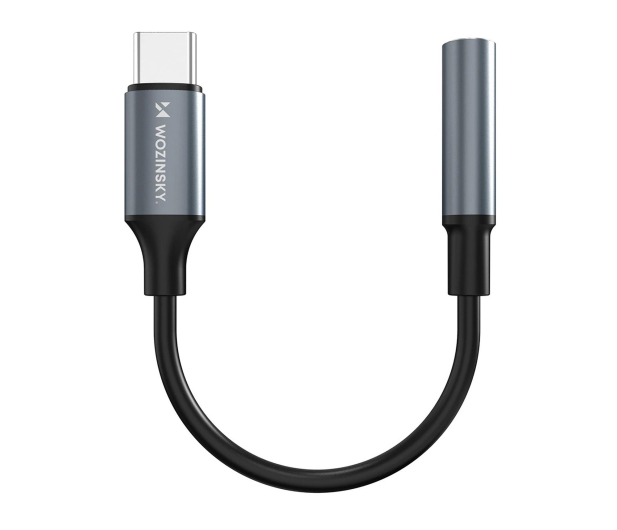 Wozinsky Adapter USB-C mini jack 3,5mm czarny WACM-01 - 1487909 - zdjęcie